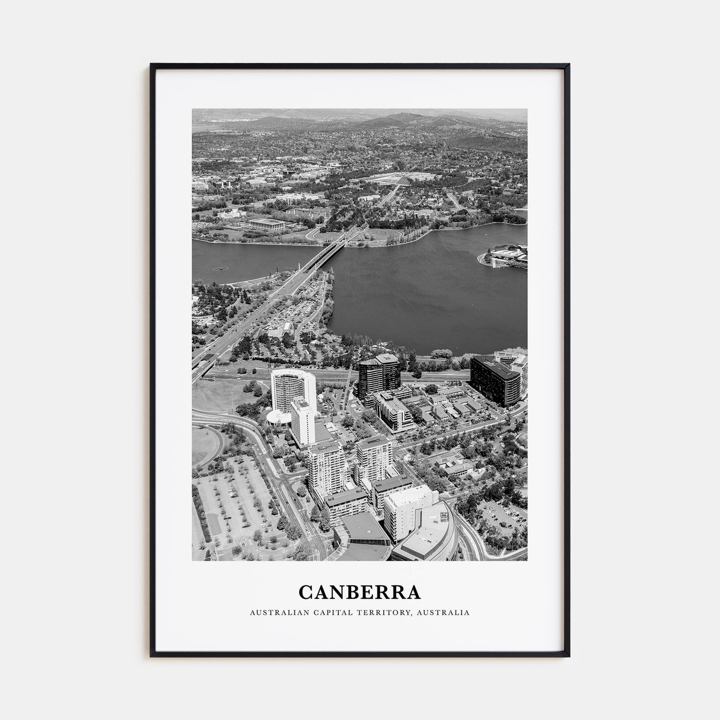 Canberra Portrait B&W Poster