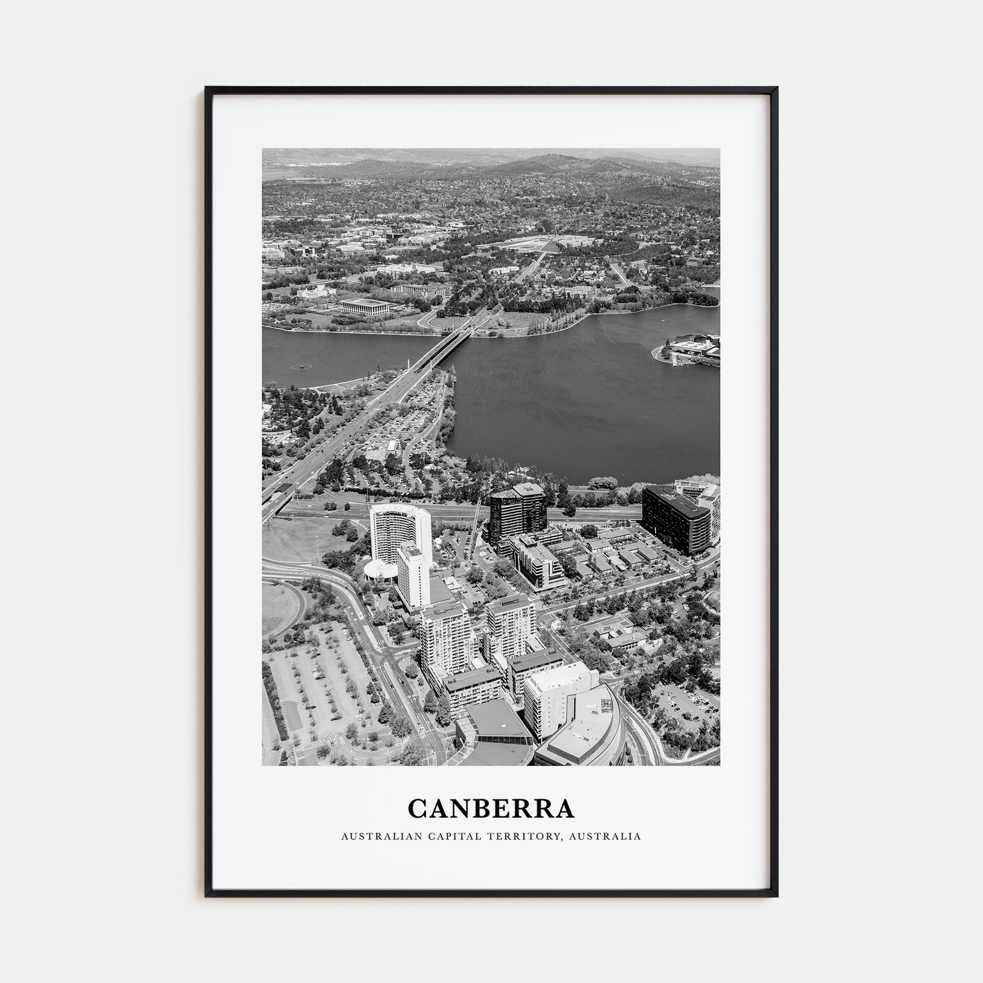 Canberra Portrait B&W Poster