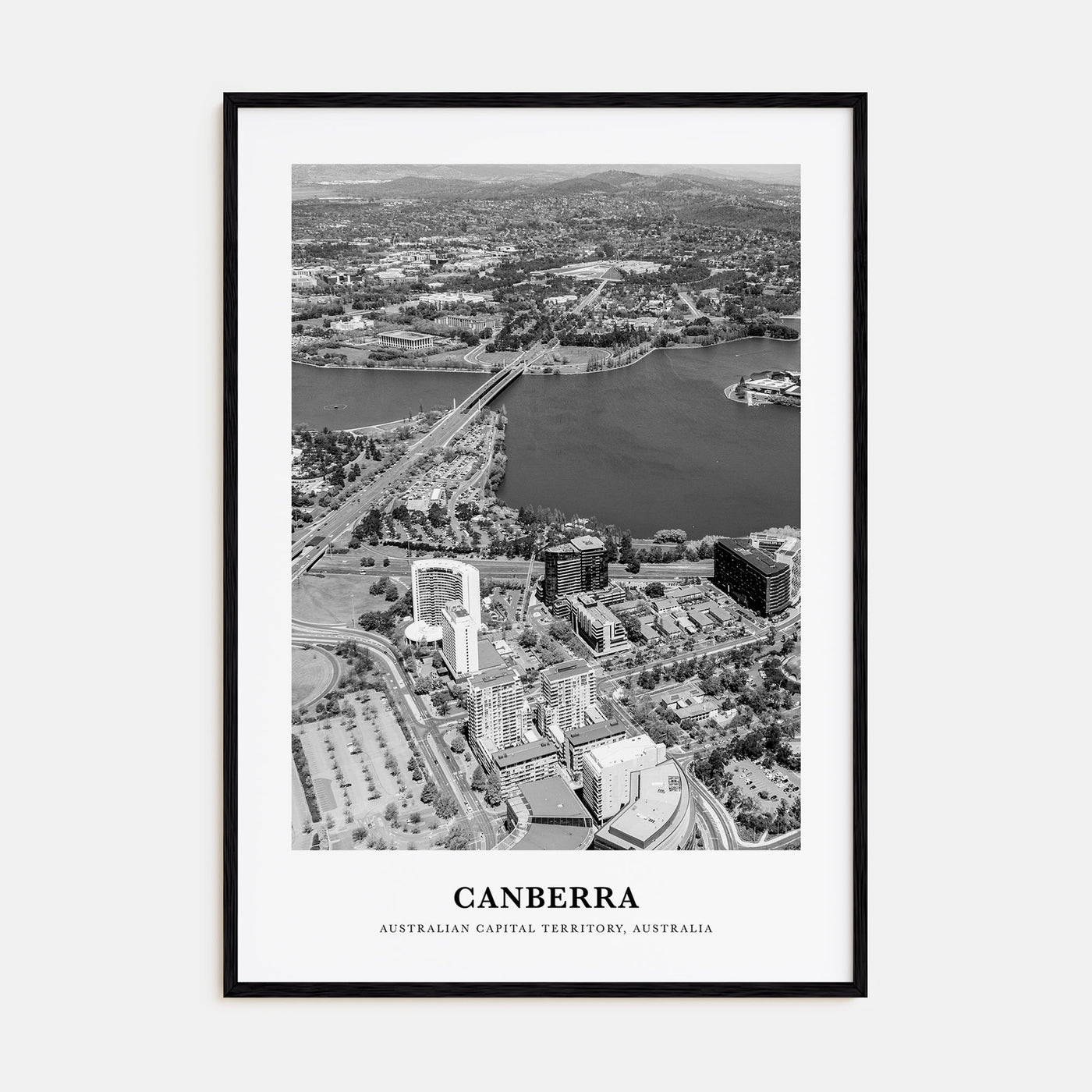 Canberra Portrait B&W Poster