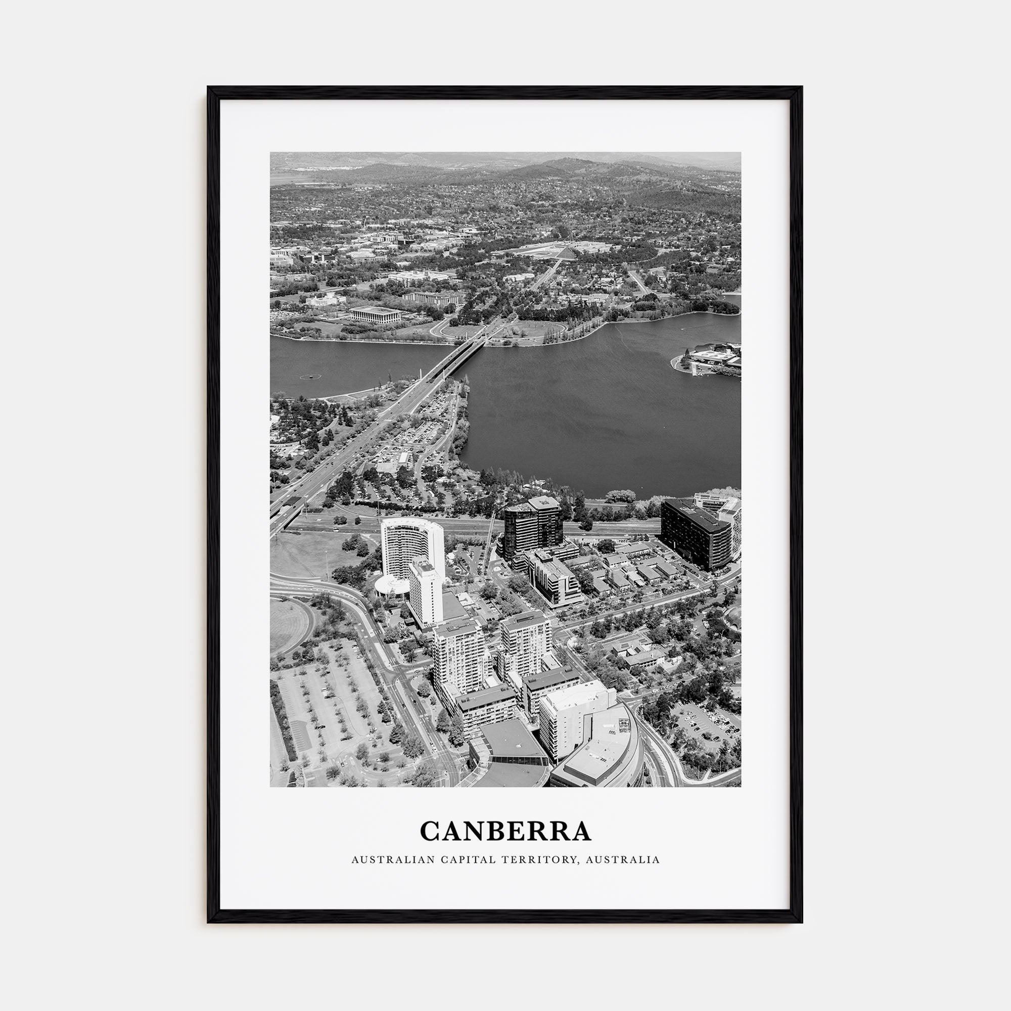 Canberra Portrait B&W Poster