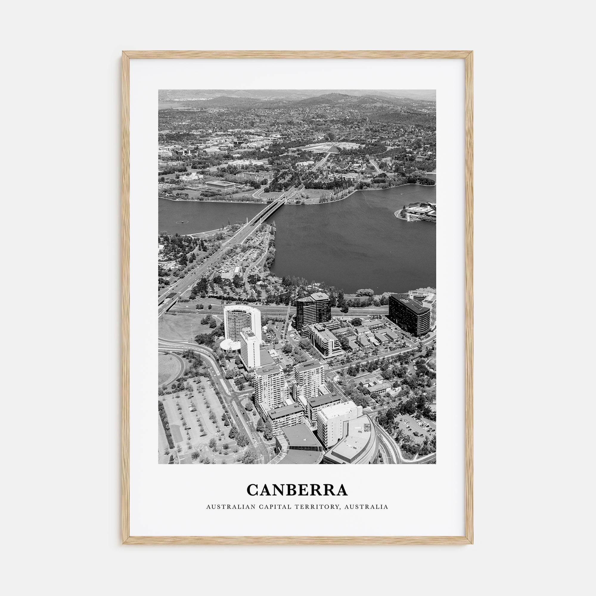 Canberra Portrait B&W Poster