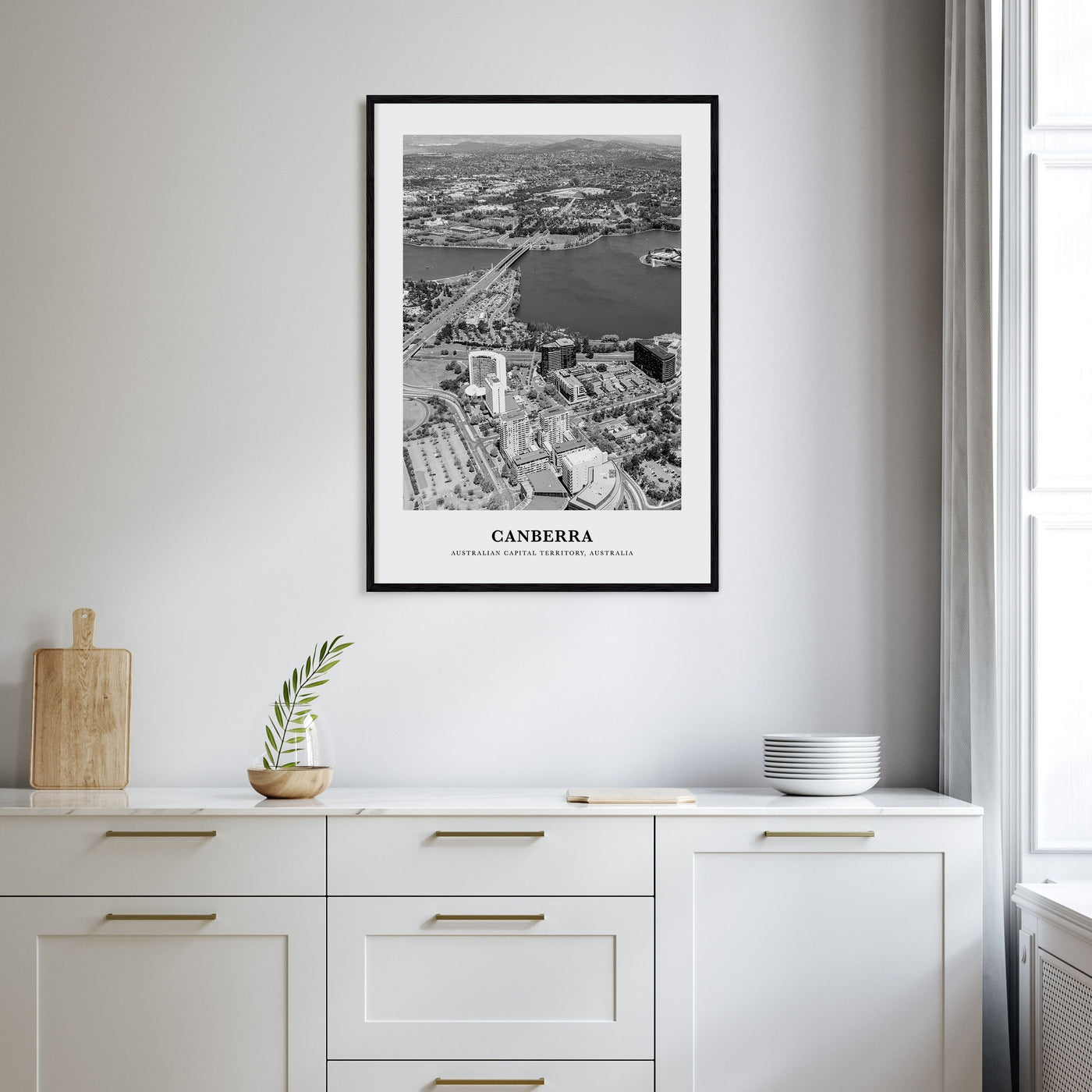 Canberra Portrait B&W Poster
