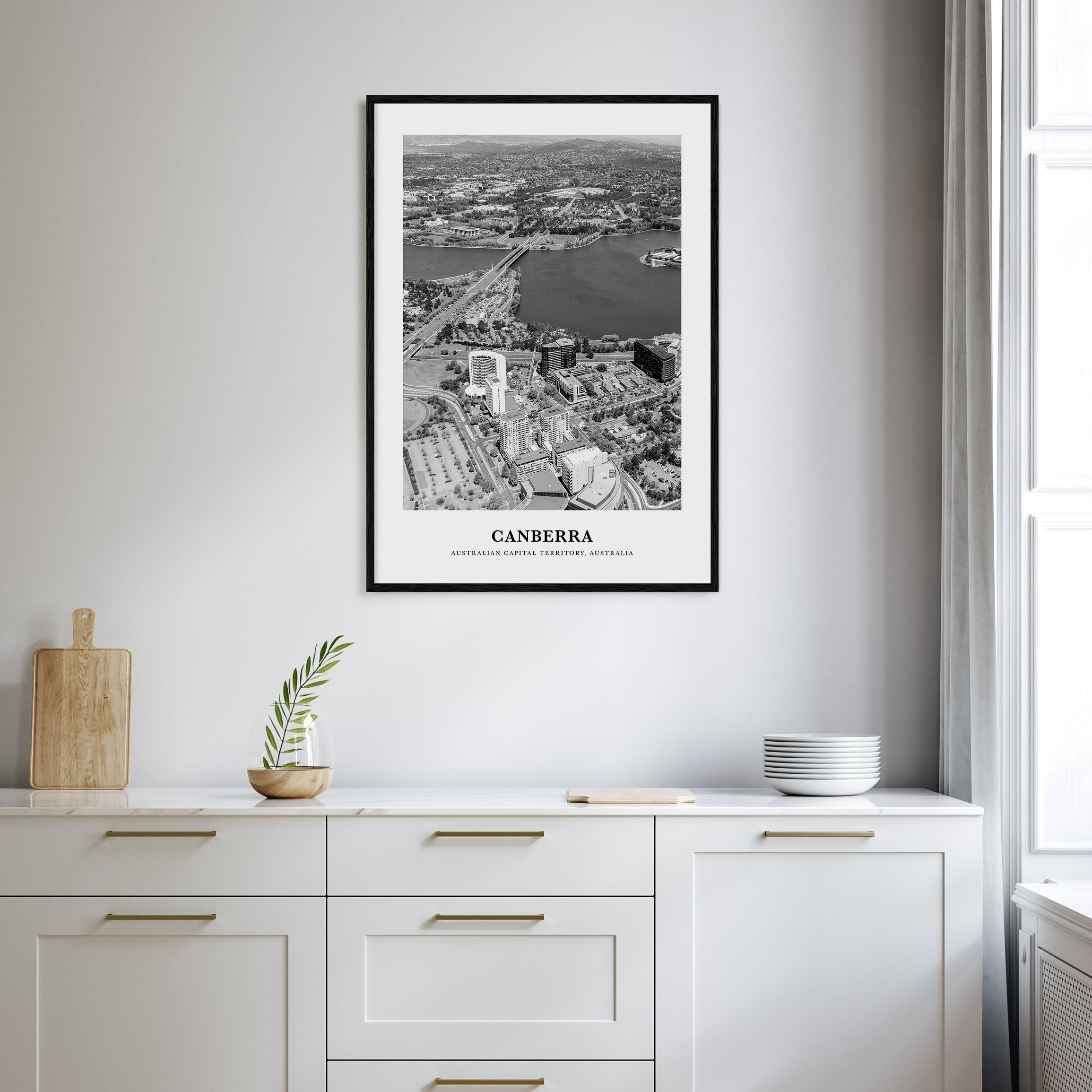 Canberra Portrait B&W Poster