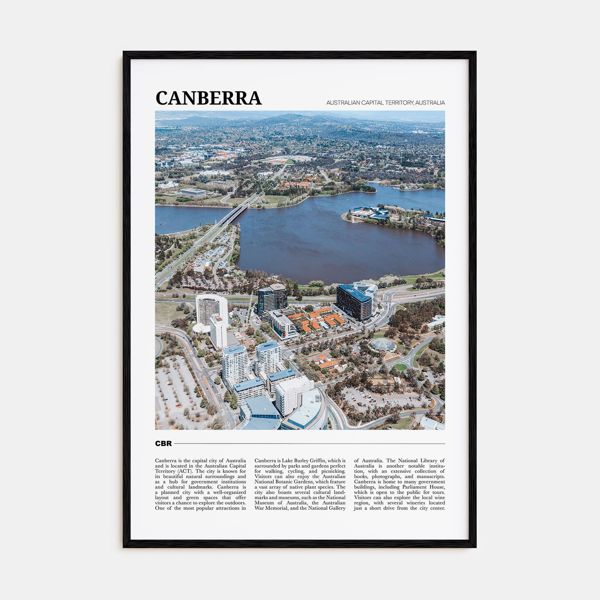 Canberra Travel Color Poster