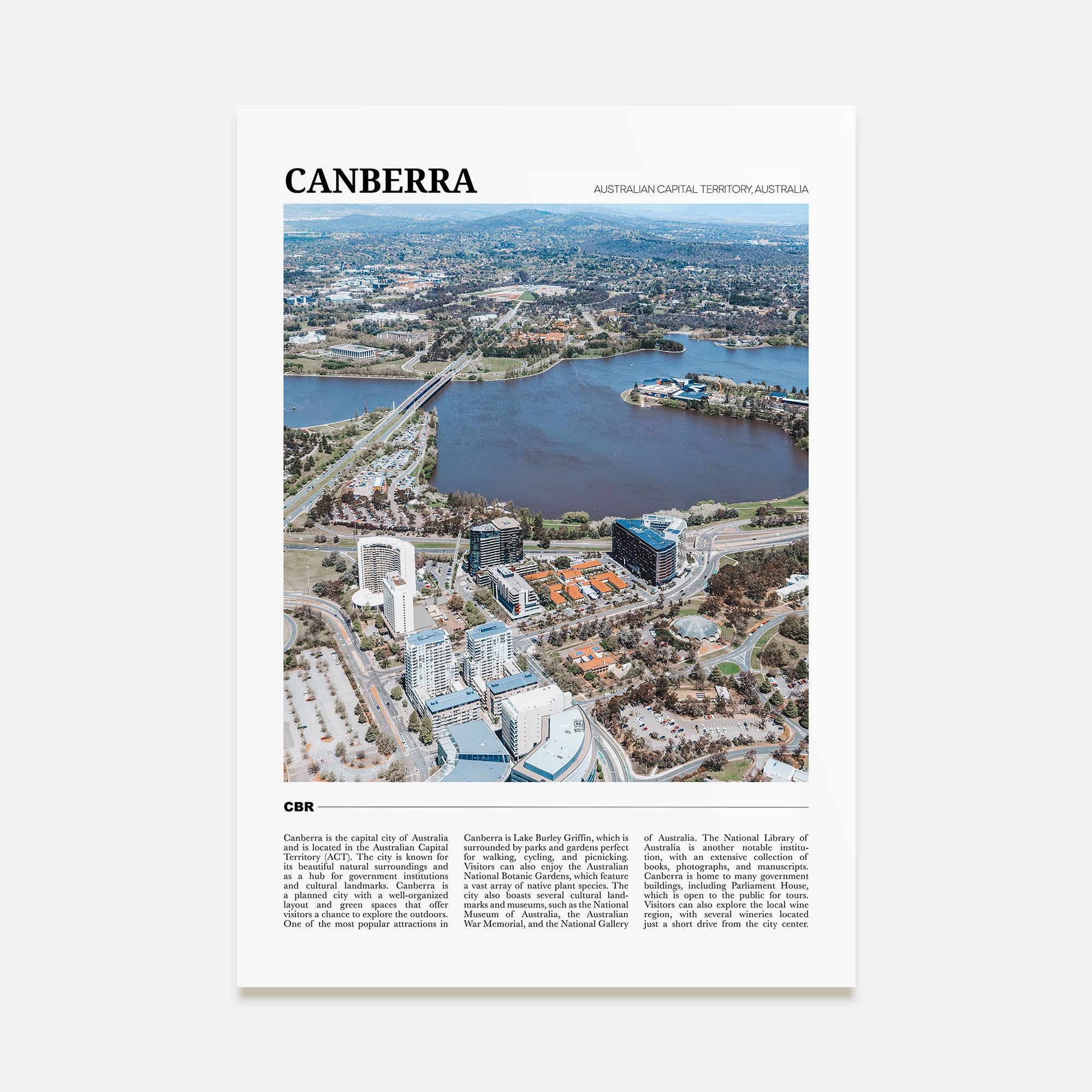 Canberra Travel Color Poster