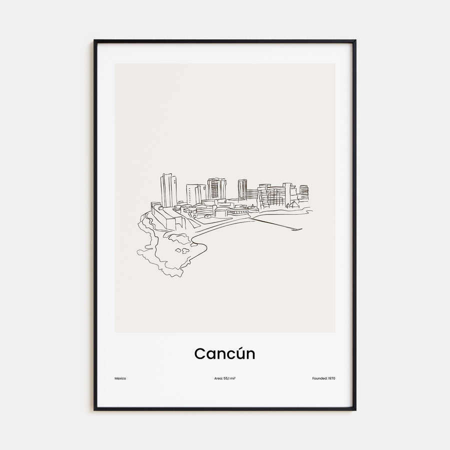 Cancún Drawn Poster