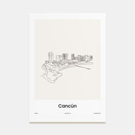 Cancún Drawn Poster