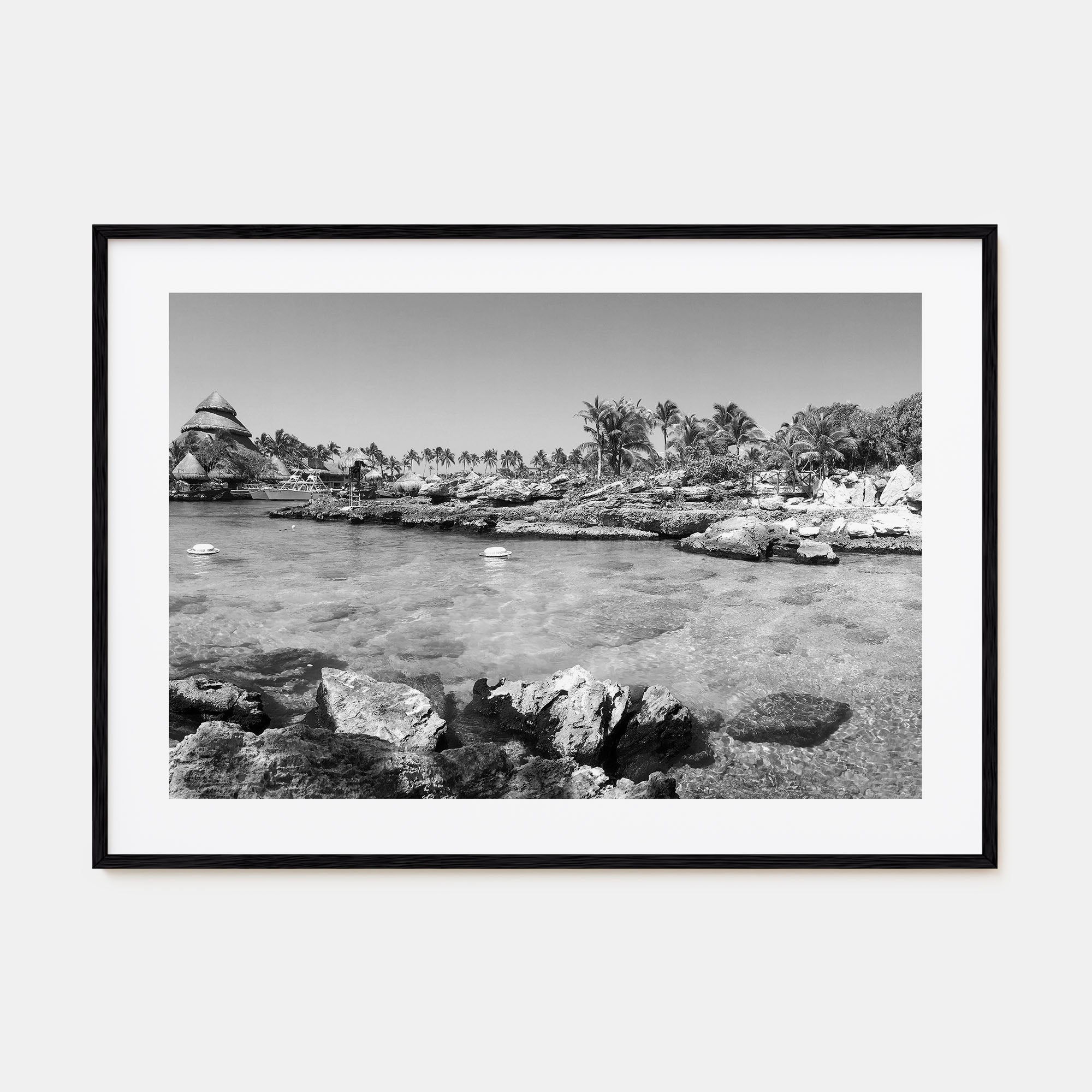 Cancún Landscape B&W Poster
