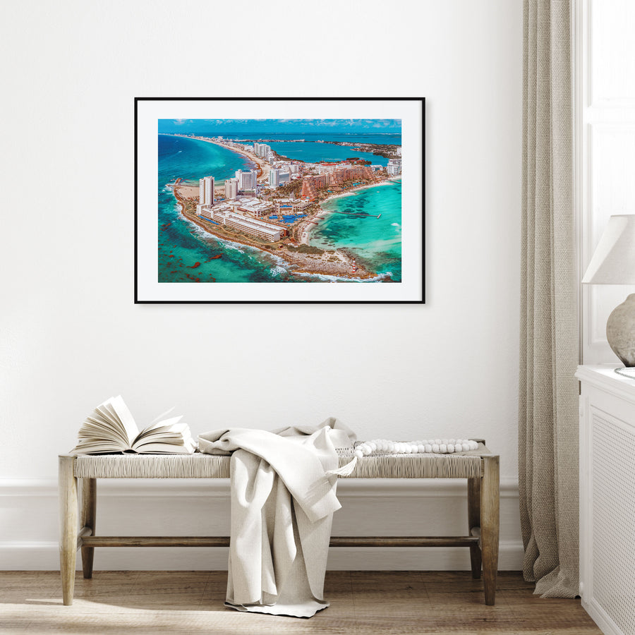 Cancún Landscape Color Poster