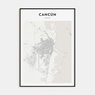 Cancún Map Portrait Poster