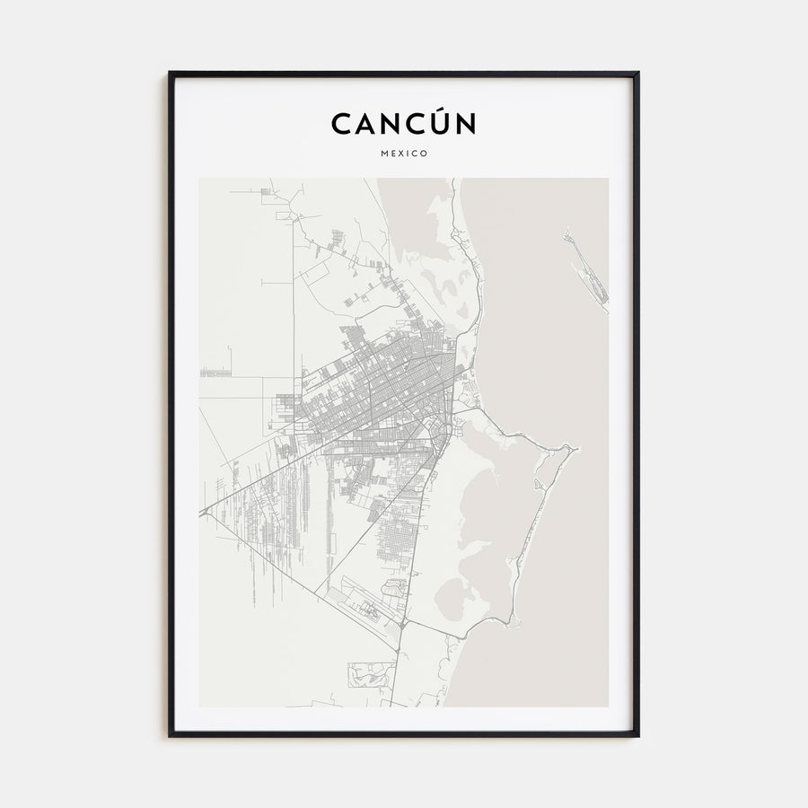 Cancún Map Portrait Poster