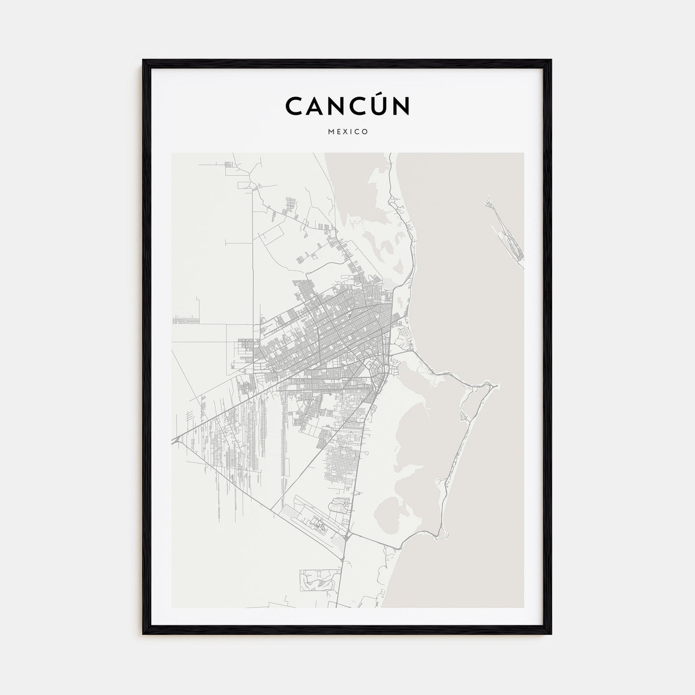 Cancún Map Portrait Poster