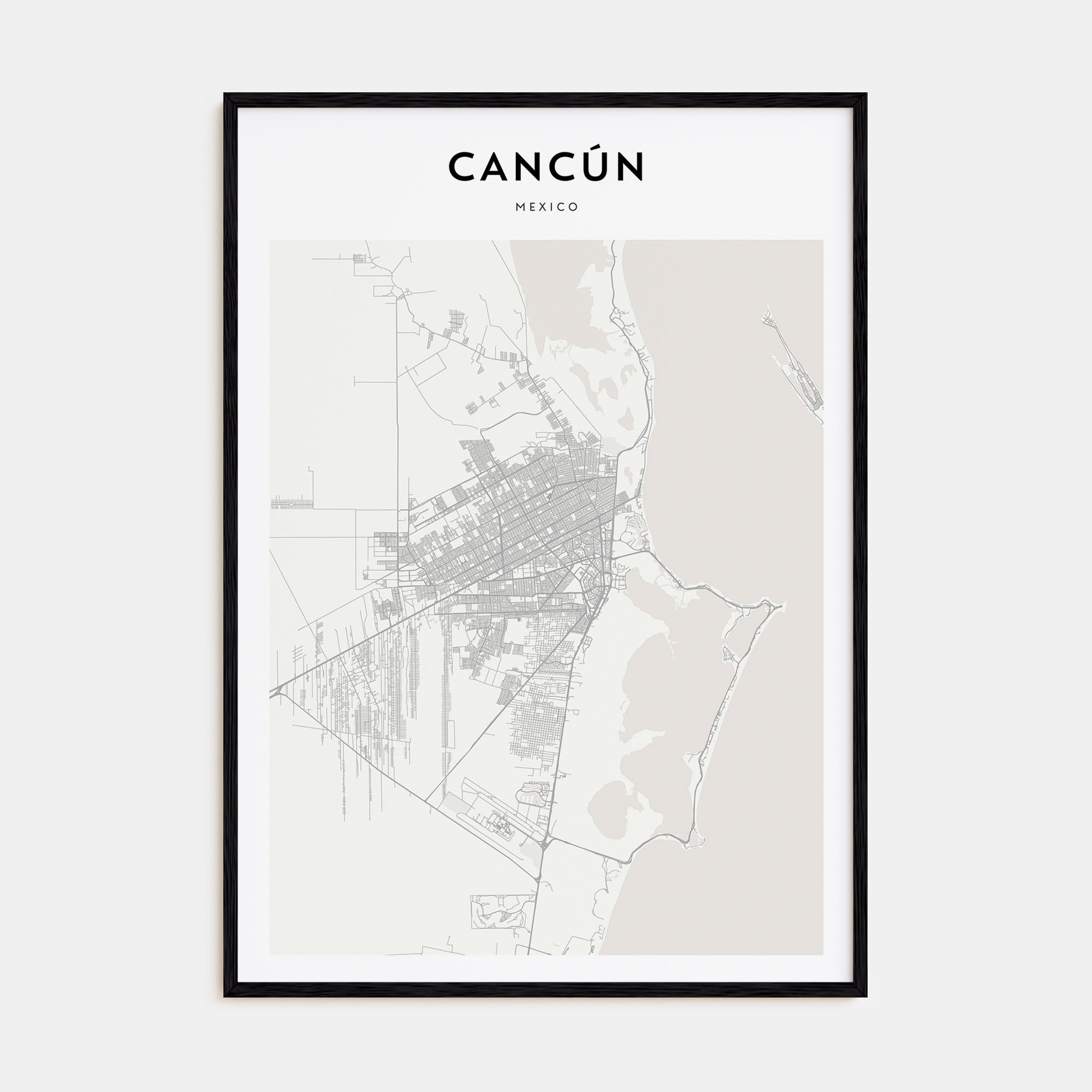 Cancún Map Portrait Poster