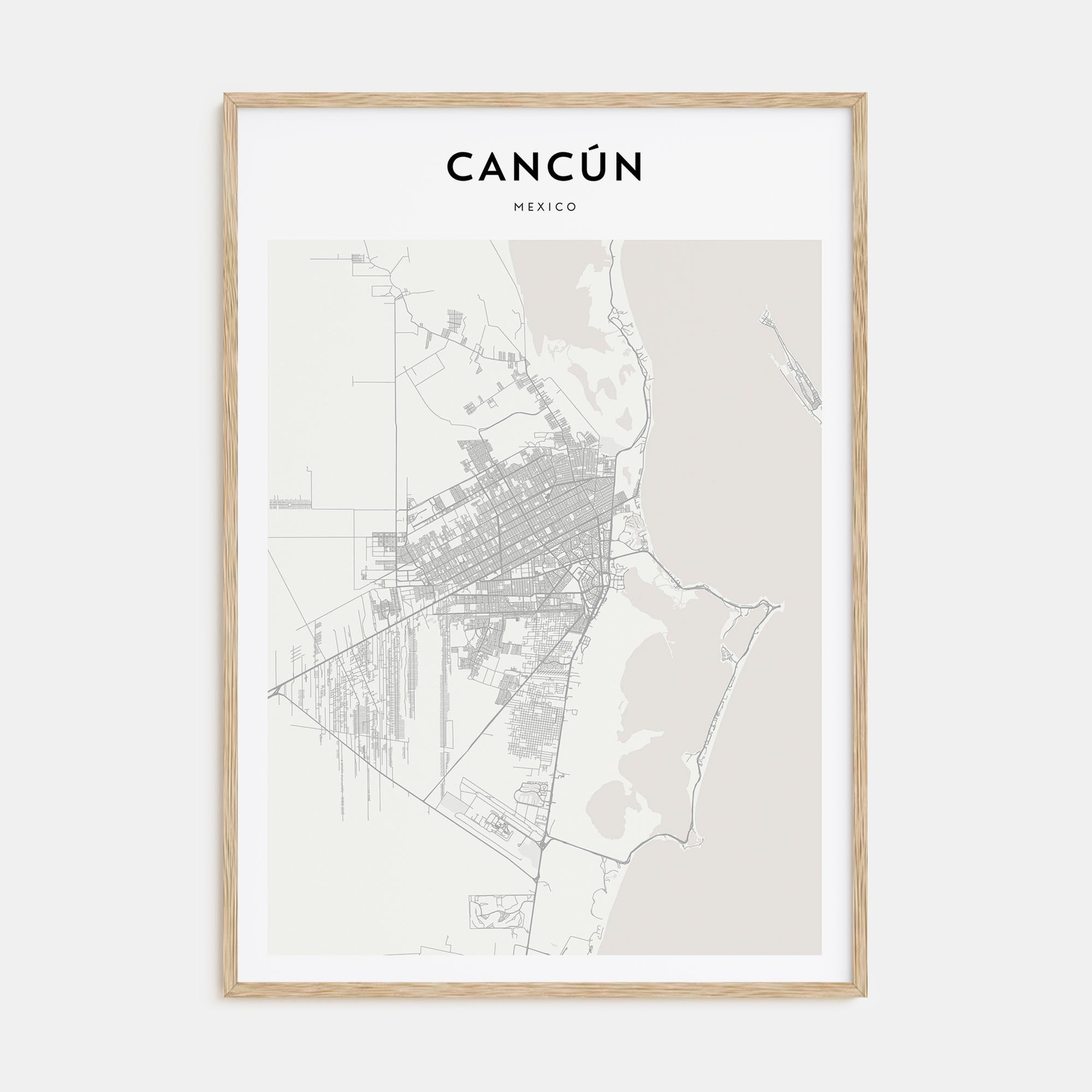 Cancún Map Portrait Poster
