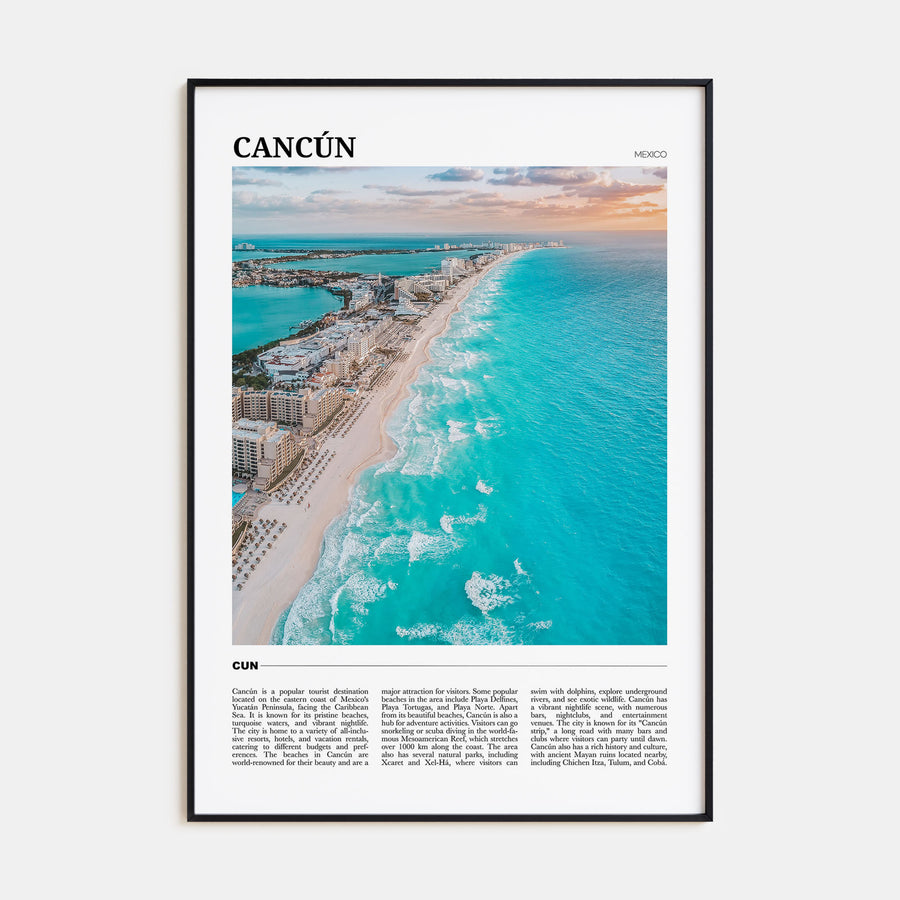 Cancún Travel Color Poster