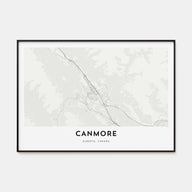 Canmore Map Landscape Poster