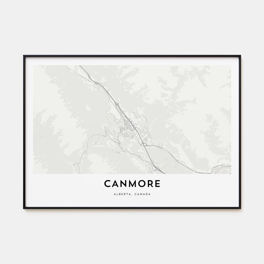 Canmore Map Landscape Poster