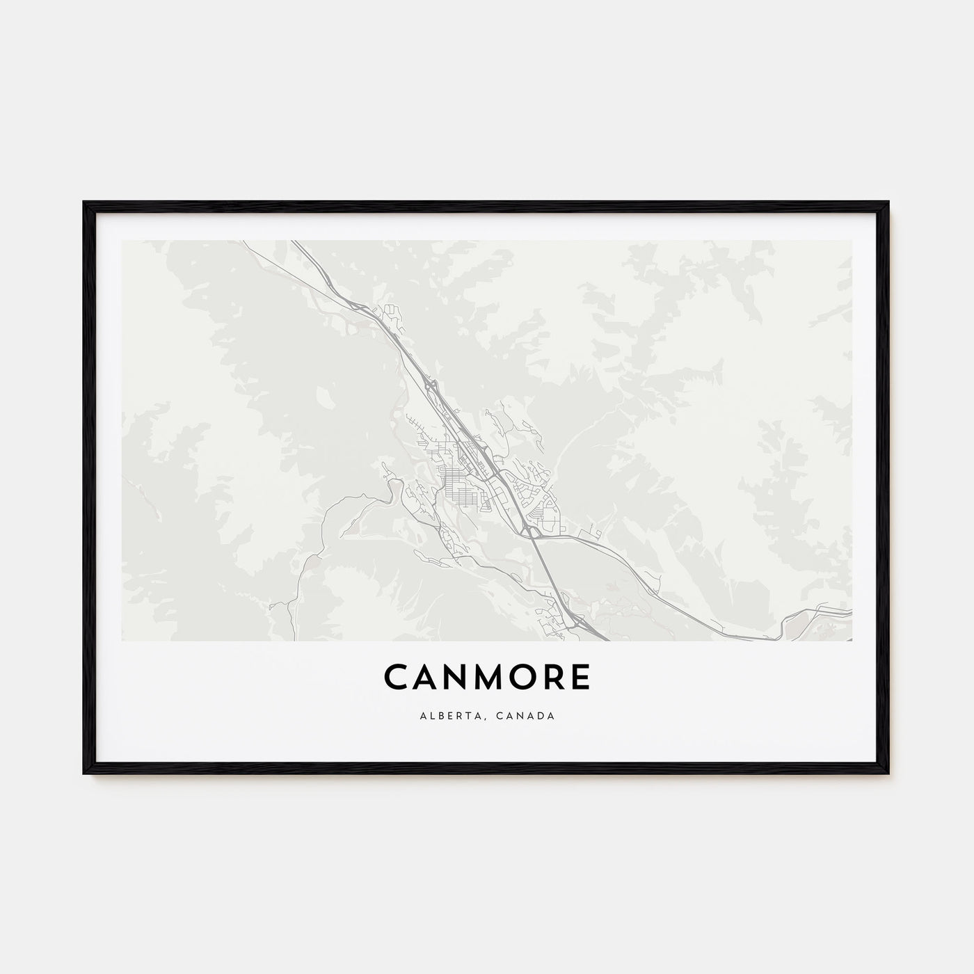 Canmore Map Landscape Poster