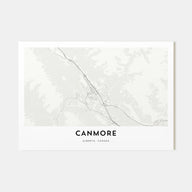 Canmore Map Landscape Poster