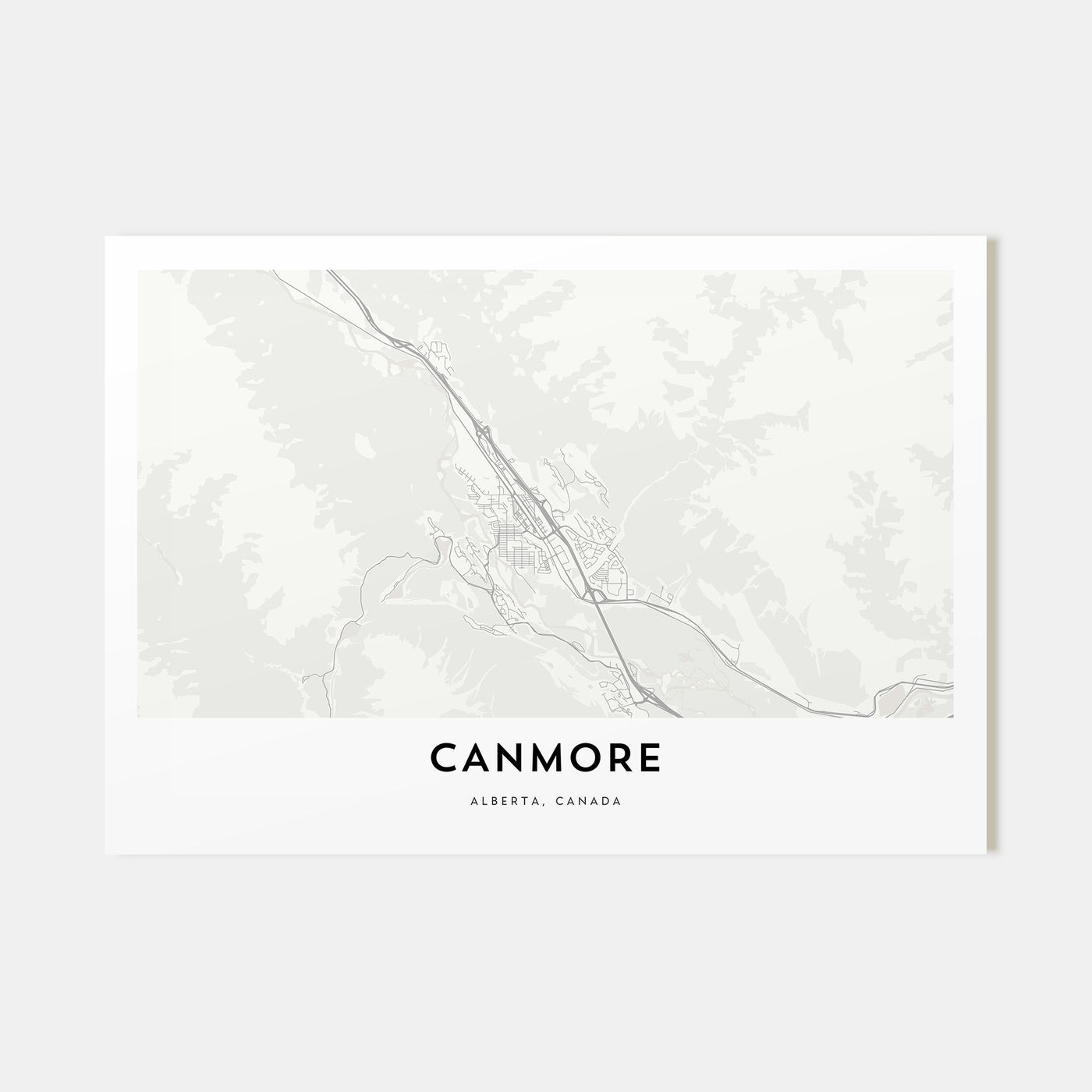Canmore Map Landscape Poster