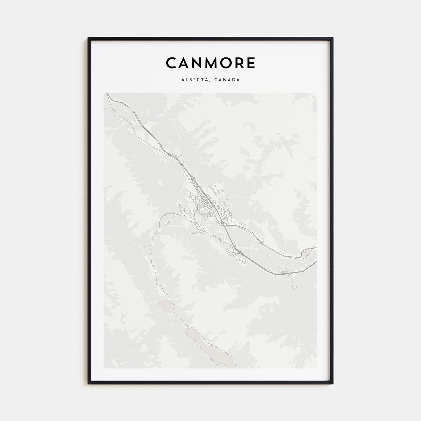 Canmore Map Portrait Poster