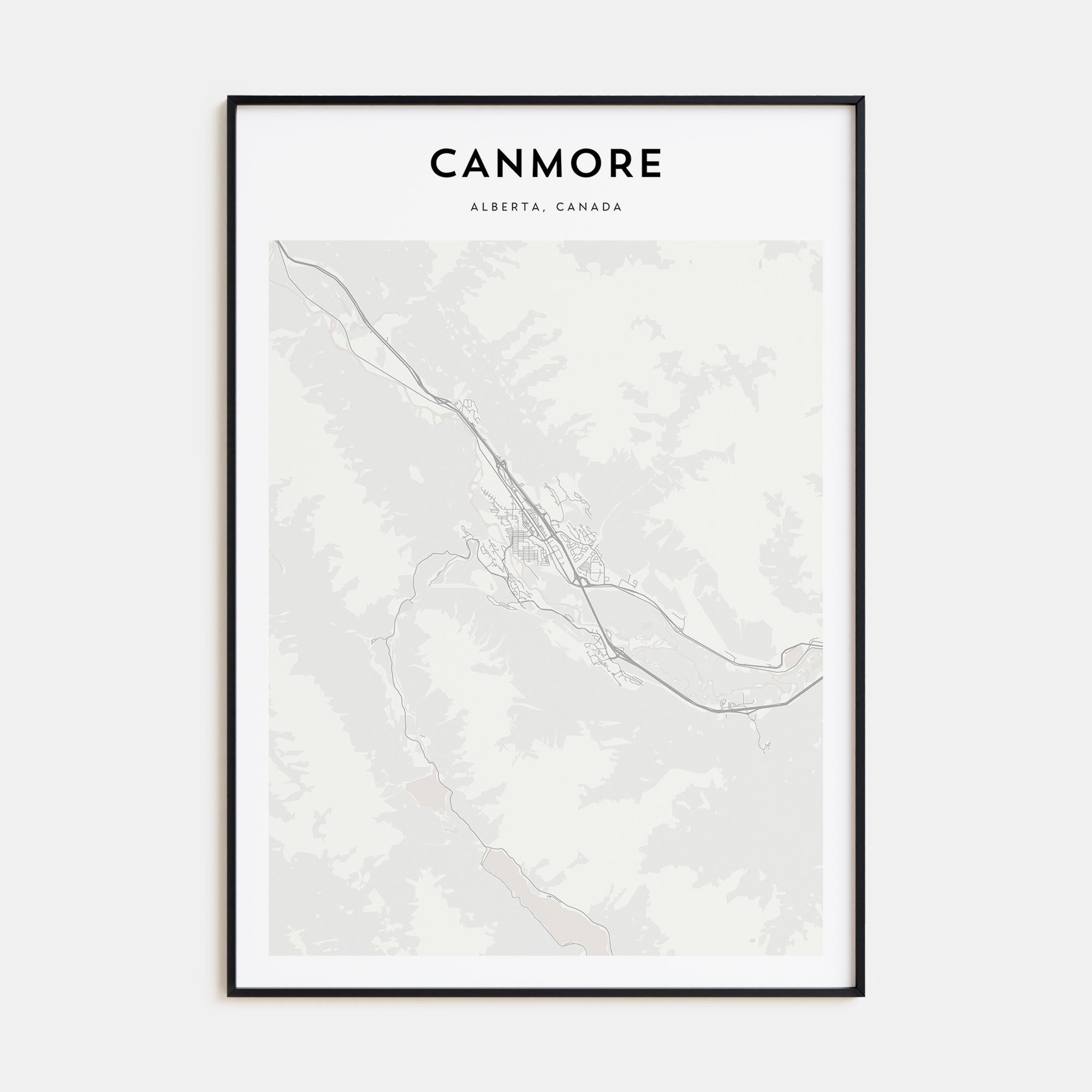 Canmore Map Portrait Poster