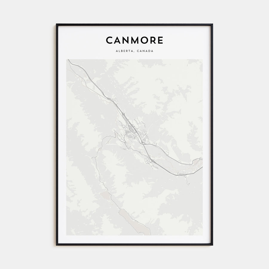 Canmore Map Portrait Poster