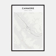 Canmore Map Portrait Poster