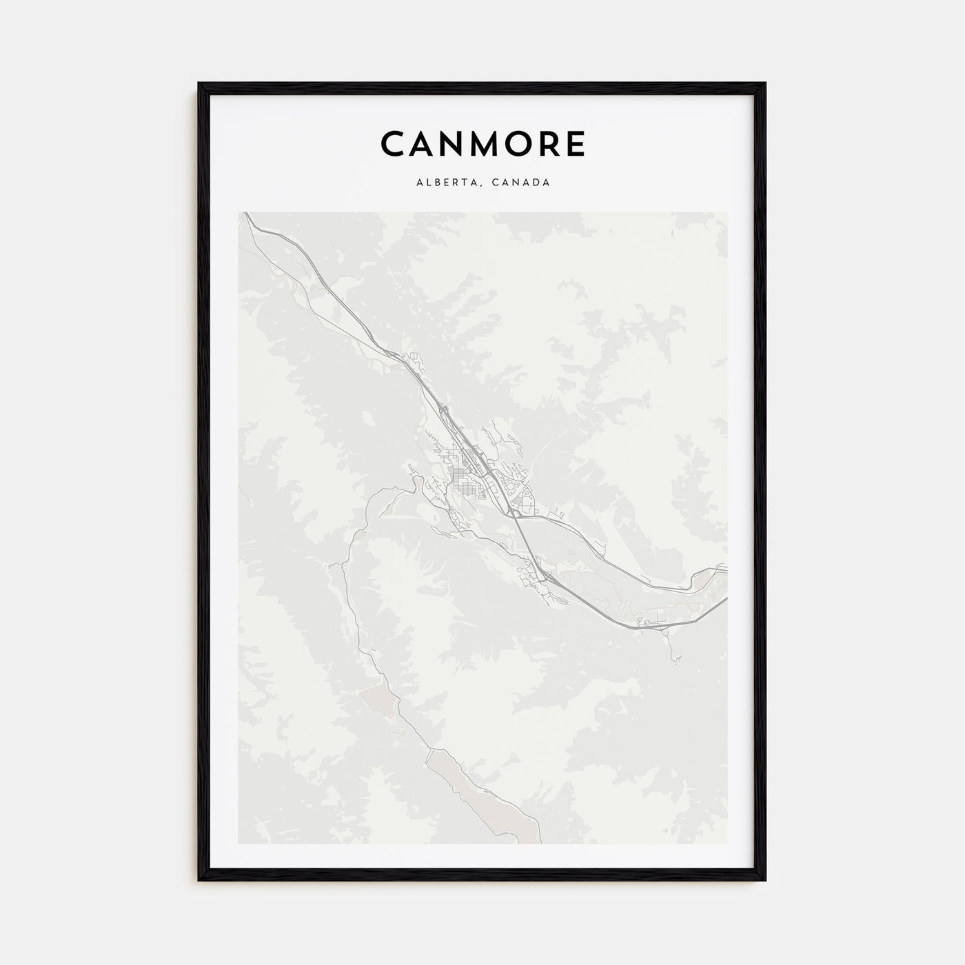 Canmore Map Portrait Poster