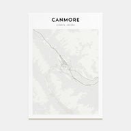Canmore Map Portrait Poster