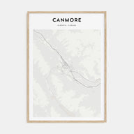 Canmore Map Portrait Poster