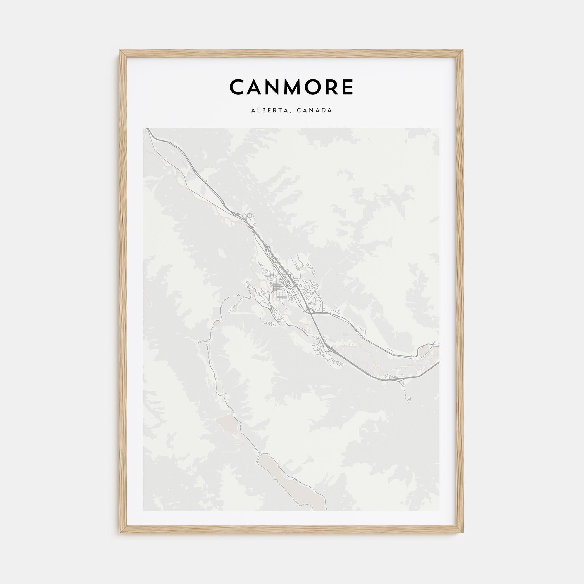 Canmore Map Portrait Poster