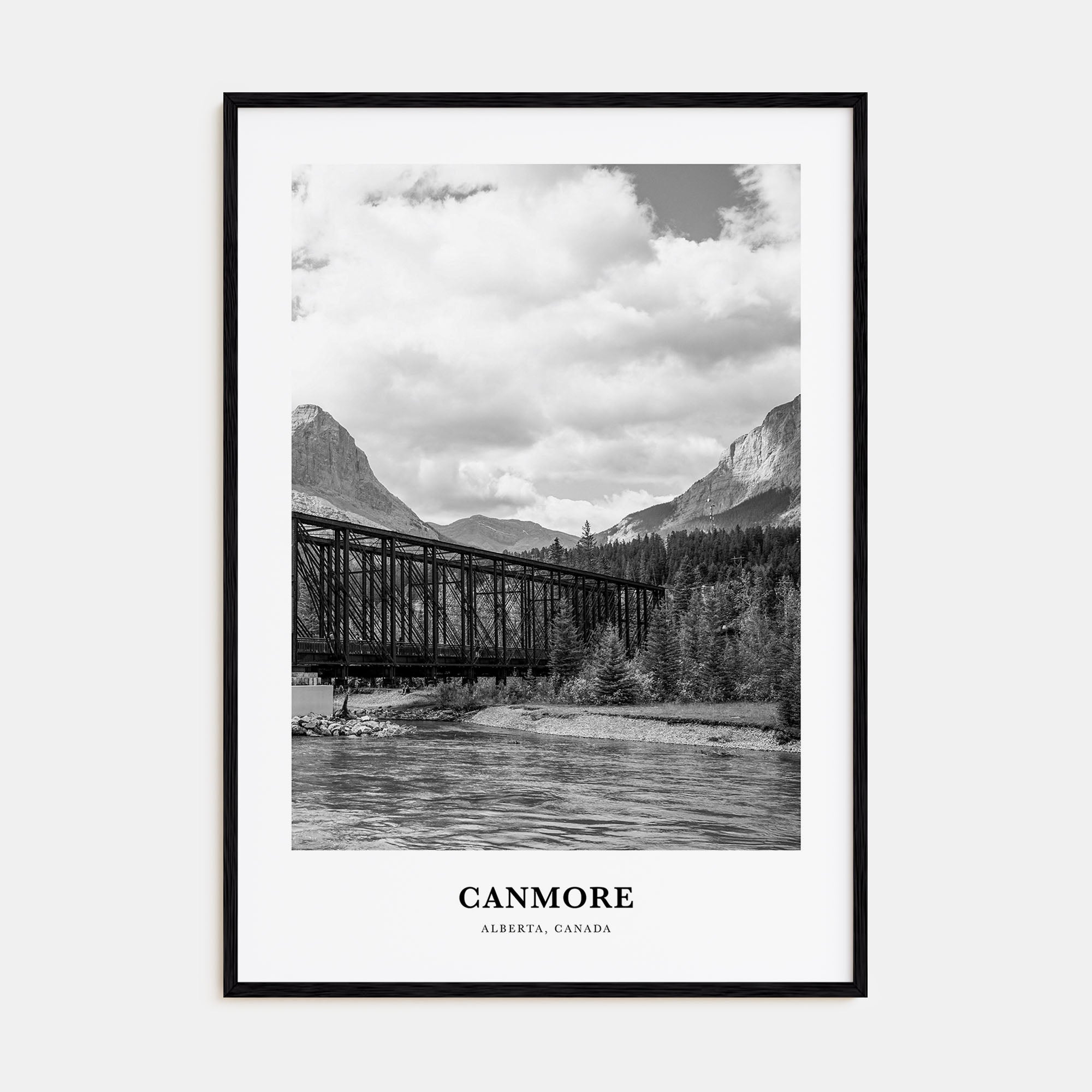 Canmore Portrait B&W Poster