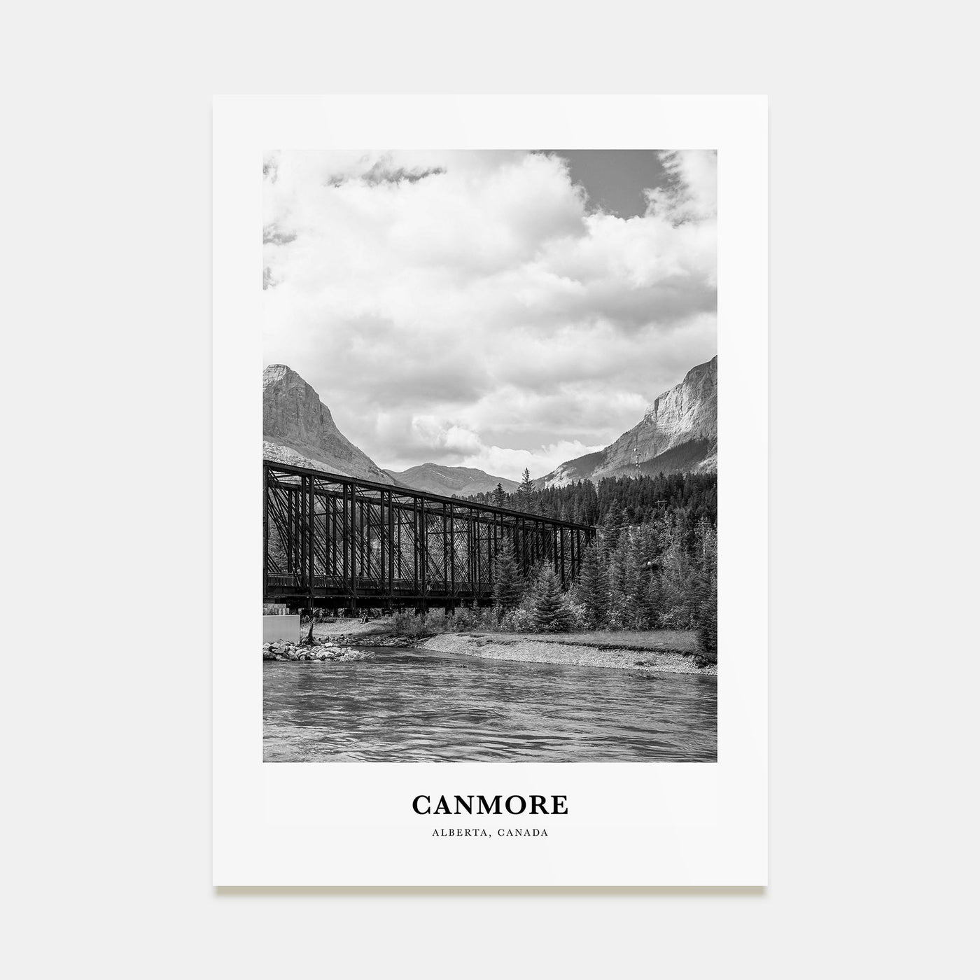 Canmore Portrait B&W Poster