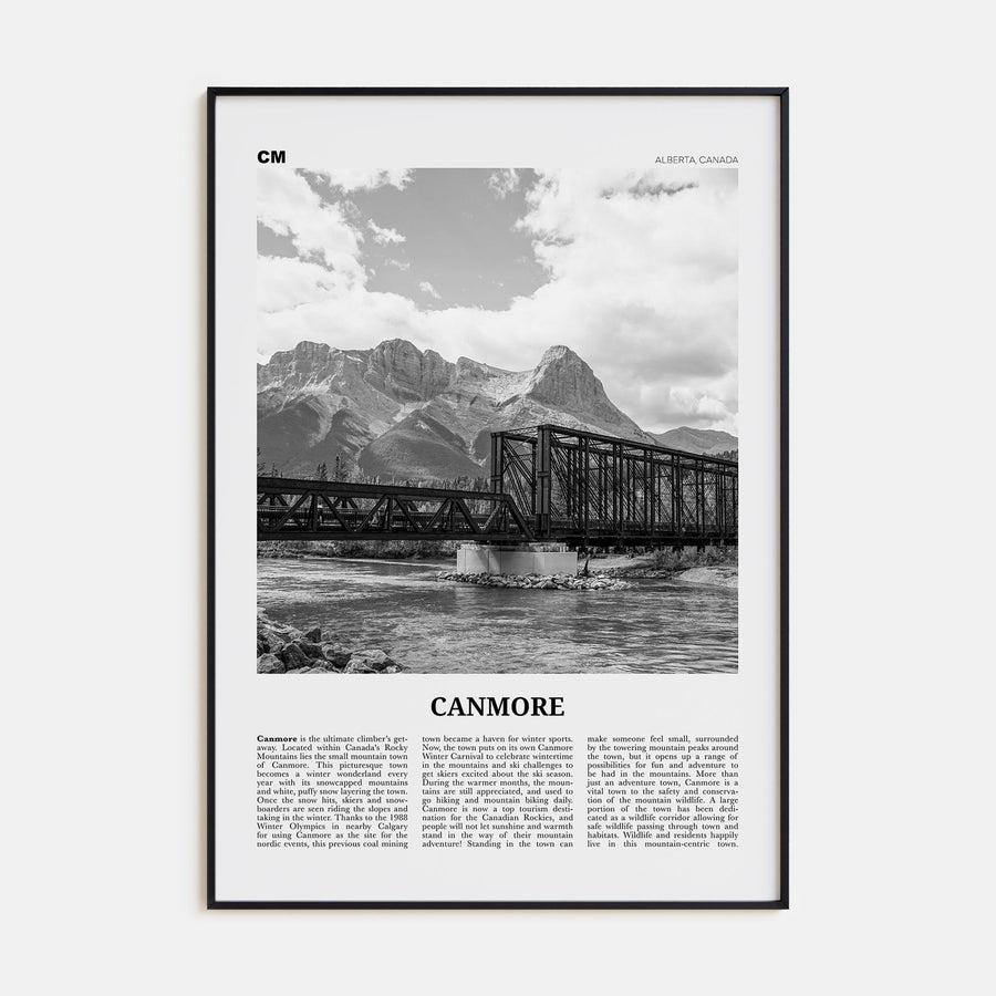 Canmore Travel B&W Poster