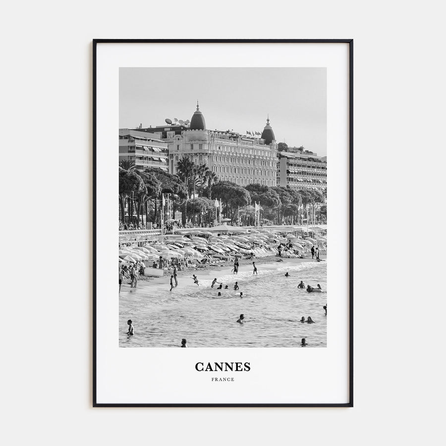 Cannes Portrait B&W Poster