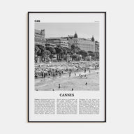 Cannes Travel B&W Poster