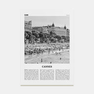 Cannes Travel B&W Poster