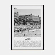Cannes Travel B&W Poster