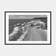 Cannon Beach Landscape B&W Poster