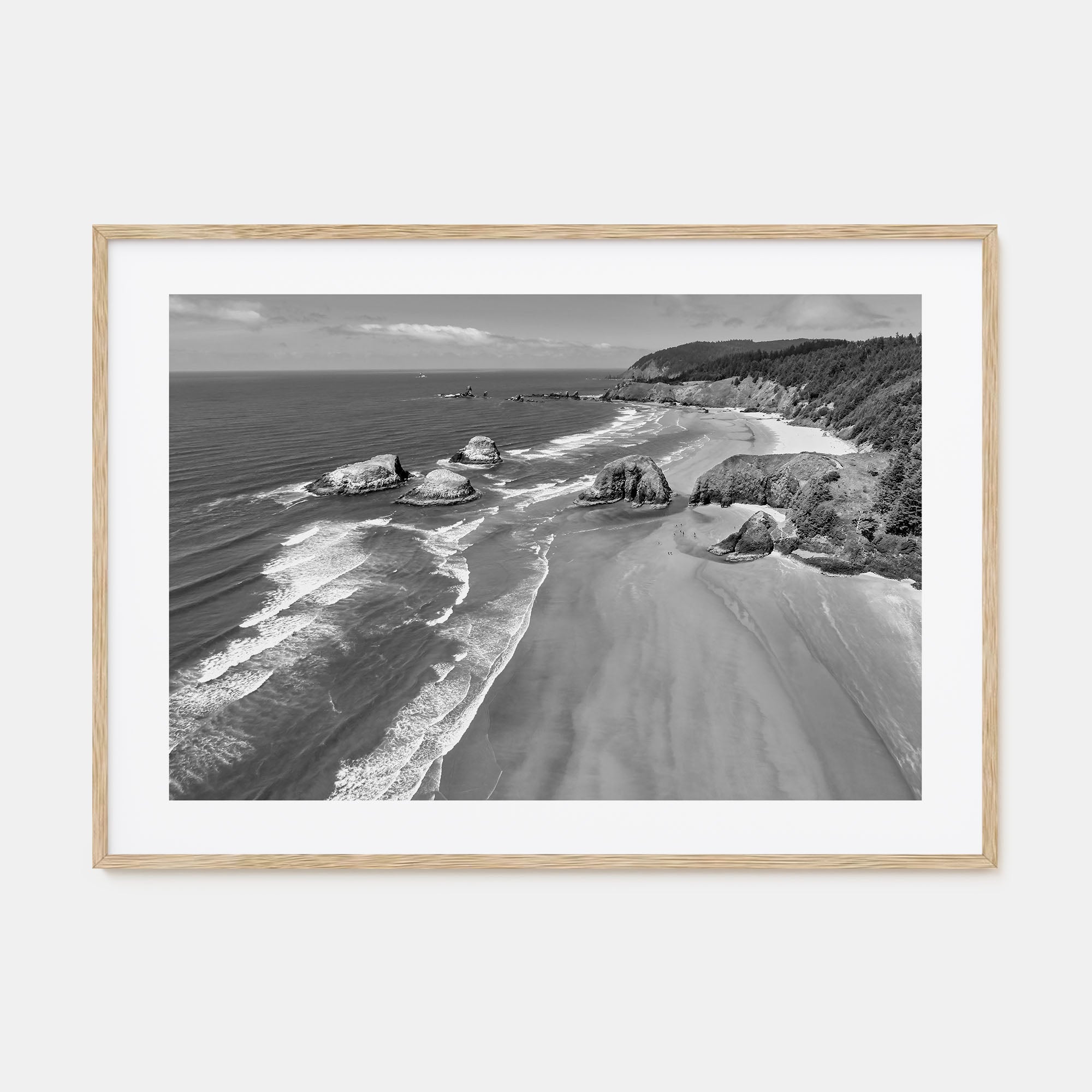 Cannon Beach Landscape B&W Poster