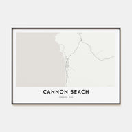 Cannon Beach Map Landscape Poster