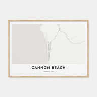 Cannon Beach Map Landscape Poster