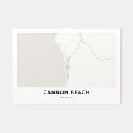 Cannon Beach Map Landscape Poster