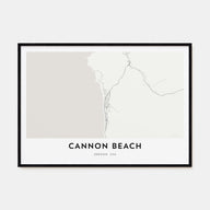 Cannon Beach Map Landscape Poster
