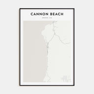 Cannon Beach Map Portrait Poster