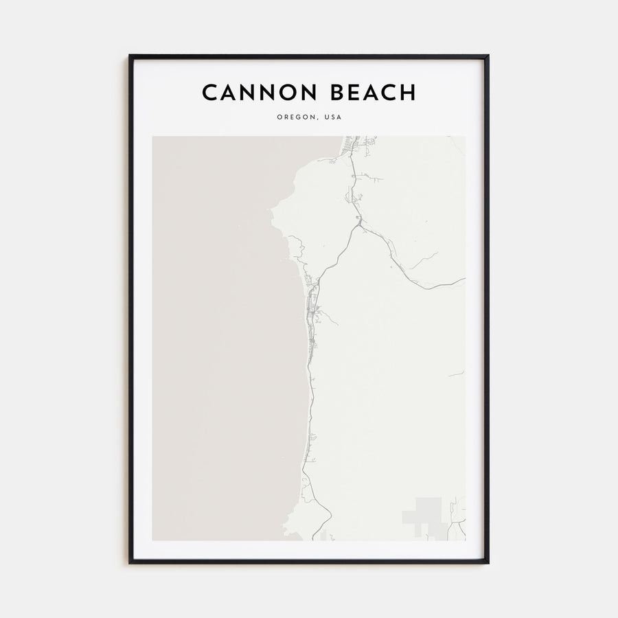 Cannon Beach Map Portrait Poster