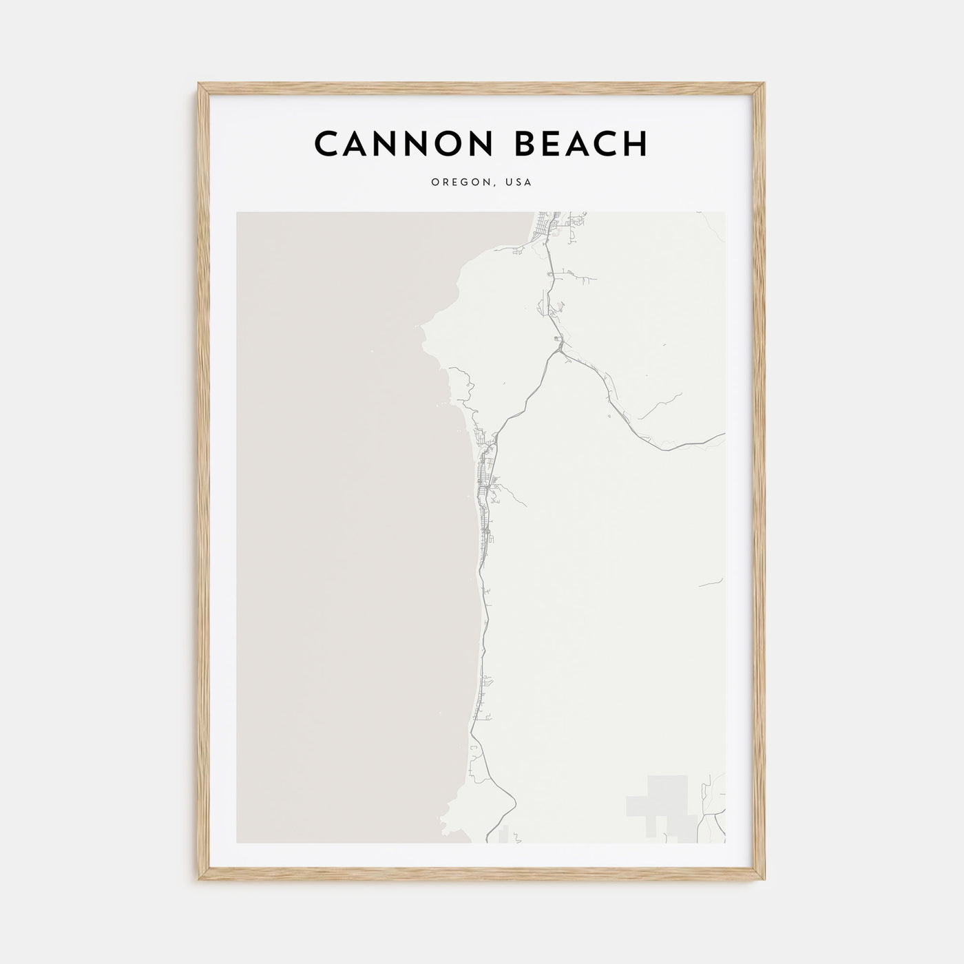 Cannon Beach Map Portrait Poster