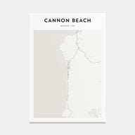 Cannon Beach Map Portrait Poster