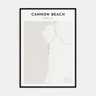 Cannon Beach Map Portrait Poster